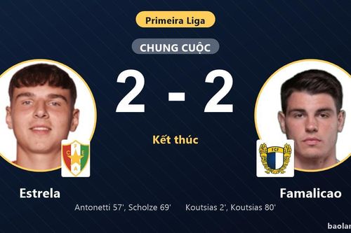 Hòa kịch tính Famalicao 2-2, Estrela lỡ cơ hội bứt phá trên bảng xếp hạng