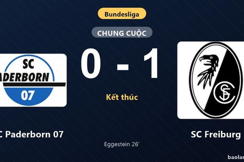 Thống kê trận đấu SC Paderborn 07 0-1 SC Freiburg: Maximilian Eggestein tỏa sáng, SC Freiburg giành trọn 3 điểm