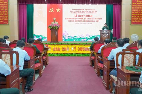 Lễ xuất quân giao nhiệm vụ tìm kiếm, quy tập hài cốt liệt sĩ hy sinh tại Lào