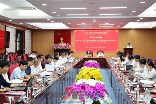 Thông qua Dự thảo báo cáo kết quả kiểm tra, giám sát đối với Ban Thường vụ Tỉnh ủy Sơn La
