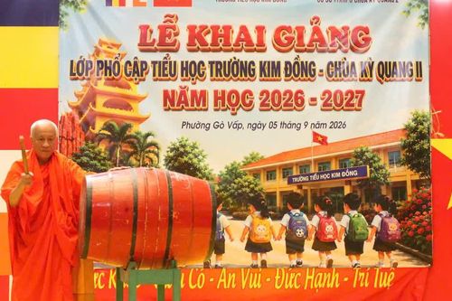 Lớp Phổ cập chùa Kỳ Quang 2 (TP.HCM) khai giảng năm học 2026-2027
