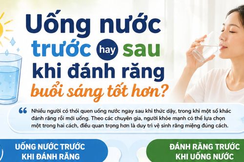 Uống nước trước hay sau khi đánh răng buổi sáng tốt hơn?