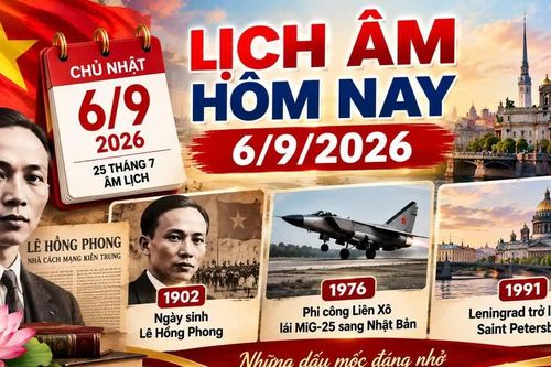 Lịch âm hôm nay 6/9/2026: Ngày 25 tháng 7 có gì đặc biệt?