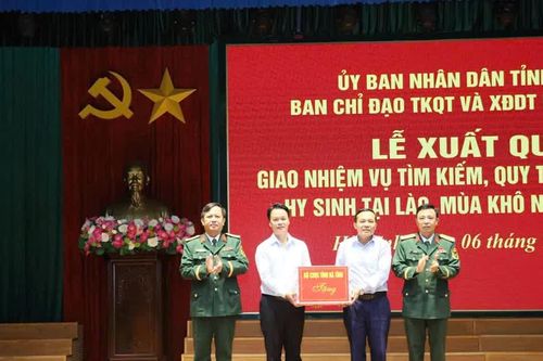 Xuất quân làm nhiệm vụ tìm kiếm, quy tập hài cốt liệt sĩ hy sinh tại Lào