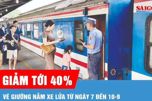 Từ ngày 7 đến 10-9, vé giường nằm tàu lửa giảm tới 40%