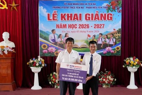 EVNGENCO1: Tiếp sức các em học sinh khó khăn đến trường