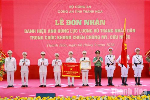 Công an tỉnh Thanh Hóa đón nhận Danh hiệu Anh hùng Lực lượng vũ trang nhân dân trong cuộc kháng chiến chống Mỹ, cứu nước