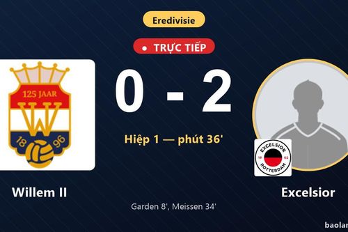 TRỰC TIẾPTrực tiếp Willem II vs Excelsior: Hiệp 2 bắt đầu, Excelsior dẫn 2-0