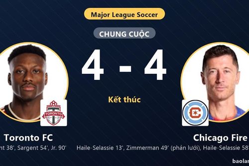 Rượt đuổi kịch tính 8 bàn, Toronto FC cùng Chicago Fire dắt tay nhau đi tiếp