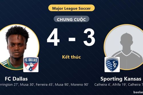 Ngược dòng thắng kịch tính Sporting Kansas City, FC Dallas giành vé vào vòng 1/16
