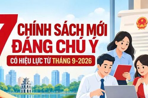 7 chính sách mới nổi bật có hiệu lực từ tháng 9-2026