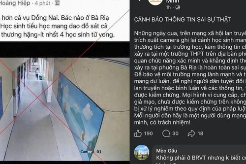 Công an Bà Rịa bác tin đồn sai sự thật vụ nam sinh tấn công bạn học