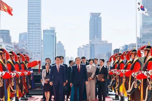 [Ảnh] Chủ tịch Quốc hội Hàn Quốc Cho Jeong Sik chủ trì Lễ đón và hội đàm với Chủ tịch Quốc hội Trần Thanh Mẫn