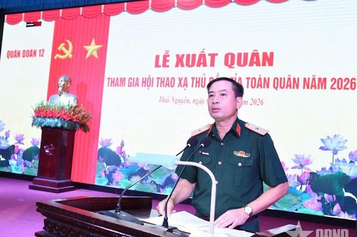 Quân đoàn 12 xuất quân tham gia Hội thao Xạ thủ bắn tỉa toàn quân năm 2026