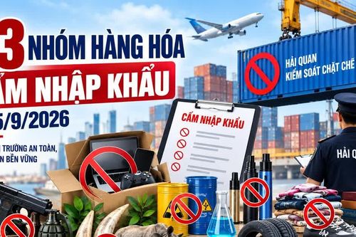 [INFOGRAPHIC] 23 nhóm hàng hóa bị cấm nhập khẩu từ ngày 5/9/2026