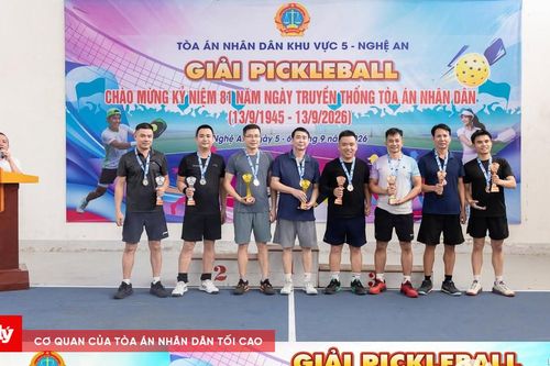 TAND khu vực 5 - Nghệ An tổ chức Giải Pickleball chào mừng Ngày truyền thống TAND