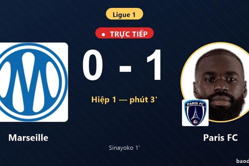 TRỰC TIẾPTrực tiếp Marseille vs Paris FC: Paris FC mở tỷ số