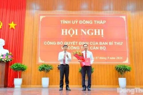Đồng chí Nguyễn Thanh Nhàn được điều động, chỉ định giữ chức Phó Bí thư Tỉnh ủy Đồng Tháp