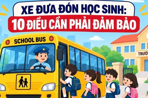 Infographic Xe đưa đón học sinh: 10 điều cần phải đảm bảo