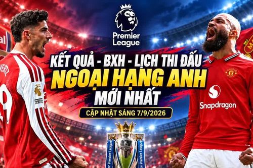 Bảng xếp hạng Ngoại hạng Anh mới nhất: Man City và Arsenal cùng 9 điểm