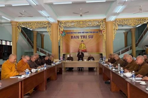 Gia Lai: Ban Thường trực Ban Trị sự Phật giáo tỉnh họp định kỳ triển khai hoạt động Phật sự