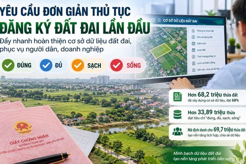 Yêu cầu đơn giản thủ tục đăng ký đất đai lần đầu