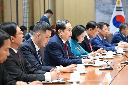 Chủ tịch Quốc hội Trần Thanh Mẫn hội đàm với Chủ tịch Quốc hội Hàn Quốc Cho Jeong Sik