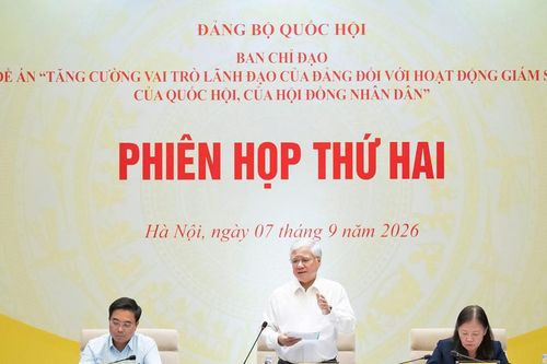 Ban Chỉ đạo xây dựng Đề án 'Tăng cường vai trò lãnh đạo của Đảng đối với hoạt động giám sát của Quốc hội, của HĐND' họp phiên thứ Hai