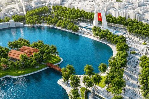 Phối cảnh không gian khu vực hồ Hoàn Kiếm và phụ cận sau tái thiết