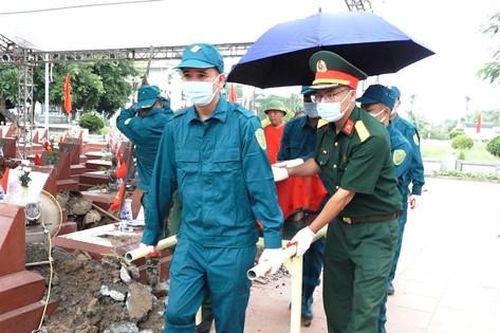 Xã Bình Minh lấy mẫu hài cốt liệt sĩ chưa xác định được thông tin