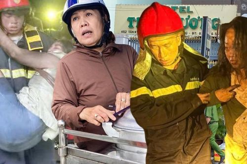 Khoảnh khắc người dân phá cửa, chặn xe hô hoán cứu người vụ cháy khách sạn