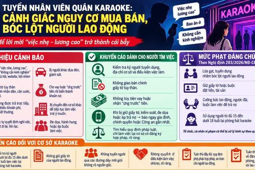 Cảnh giác thủ đoạn môi giới, bóc lột người lao động qua tuyển dụng karaoke