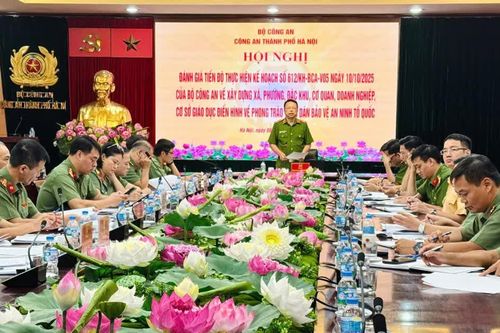 Công an Hà Nội đánh giá tiến độ thực hiện kế hoạch xây dựng điển hình phong trào toàn dân bảo vệ an ninh Tổ quốc