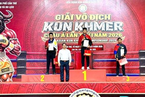 Võ sĩ wushu Quảng Ngãi góp 3 HCV, tạo dấu ấn tại đấu trường Kun Khmer châu Á