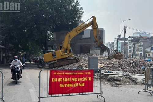 [Ảnh] Toàn cảnh giải phóng mặt bằng Vành đai 1 làm bãi đỗ xe, vườn hoa, trạm sạc