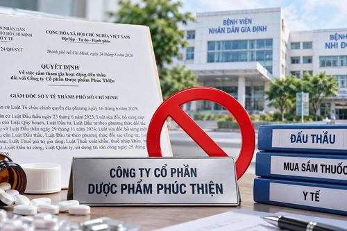 Cấm Công ty Dược phẩm Phúc Thiện tham gia đấu thầu 5 năm