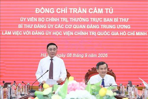 Thường trực Ban Bí thư chủ trì làm việc với Đảng ủy Học viện Chính trị quốc gia Hồ Chí Minh