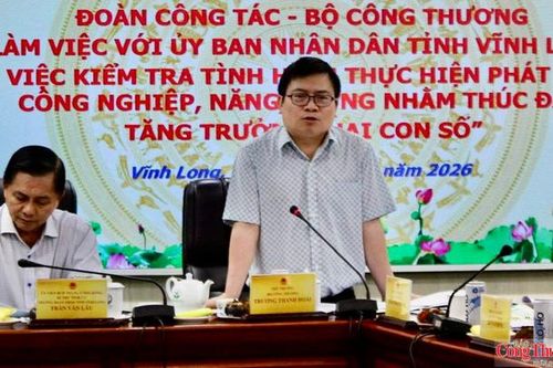 Thứ trưởng Bộ Công Thương Trương Thanh Hoài làm việc với tỉnh Vĩnh Long