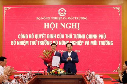 Thủ tướng bổ nhiệm tân Thứ trưởng Bộ Nông nghiệp và Môi trường
