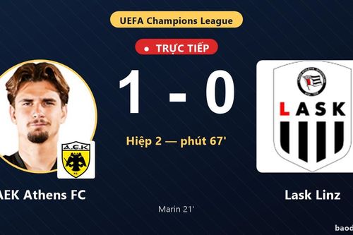 TRỰC TIẾPTrực tiếp AEK Athens FC vs Lask Linz: AEK Athens FC bị VAR từ chối bàn thắng