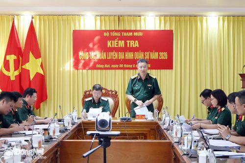 Bộ Tổng tham mưu Quân đội nhân dân Việt Nam kiểm tra công tác huấn luyện tại thành phố Đồng Nai
