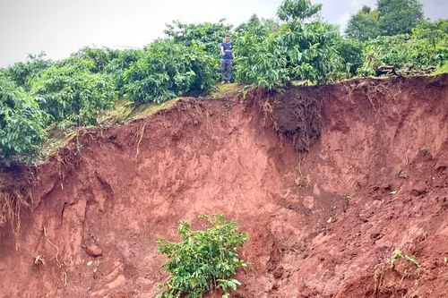 Mưa lớn kéo dài, nhiều hộ dân ở xã Gào bị thiệt hại do sạt lở đất