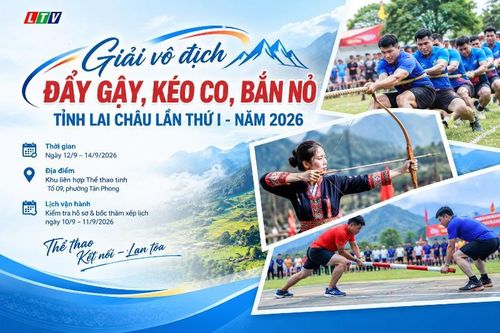 Giải vô địch đẩy gậy, kéo co, bắn nỏ tỉnh Lai Châu lần thứ I, năm 2026 sẽ diễn ra từ ngày 12 đến 14/9