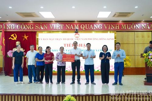 Phường Đông Kinh: Tiếp nhận ủng hộ xóa nhà tạm, nhà dột nát và công tác an sinh xã hội năm 2026 lần 1