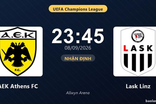 Nhận định AEK Athens FC vs Lask Linz: Màn so tài của hai đội vào phom