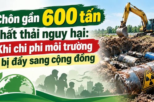 Chôn gần 600 tấn chất thải nguy hại: Khi chi phí môi trường bị đẩy sang cộng đồng