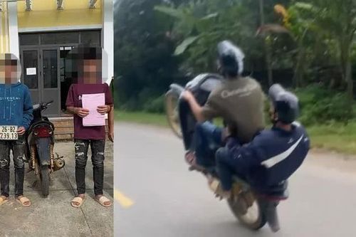 Thiếu niên lớp 9 chở theo bạn 'diễn xiếc' trên đường