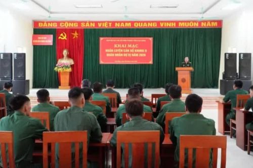 Bộ đội Biên phòng tỉnh khai mạc huấn luyện cán bộ khung B quân nhân dự bị