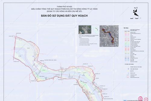 Bản đồ sử dụng đất quy hoạch dự kiến tại 7 phường ven sông Hồng