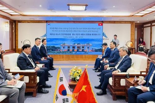 [Ảnh] Hà Nội và Sejong (Hàn Quốc) ký kết Ý định thư về quan hệ hữu nghị và hợp tác